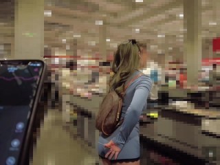 Remote vibe teasing walk! Pussy juice gushing, creampie climax💦