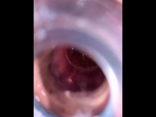 Anal Tunnel Plug & Dildo Double Penetration Fucking