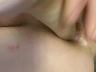 Close up big anal gape and self pissing. 🤤 MY ASS IS CUMMING FOR YOU anal milk squirt