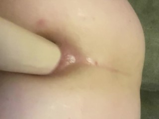 Close up big anal gape and self pissing. 🤤 MY ASS IS CUMMING FOR YOU anal milk squirt