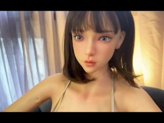Eカップの巨乳を吸ってオナニーする！ダッチワイフの紹介のあとはおまんこドアップでディルドでオナニー！karendoll.xycolo.dildo.japanese