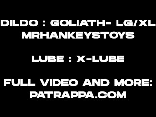 Thick Farting Tgirl Booty Wiggles Around Giant Goliath Dildo