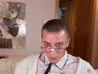 Squirting cheating housewife arouses religious nerd FULL VIDEO - MOM XXX