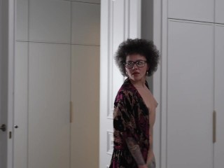 Hungry miniature girl fucks and cum on a big cock