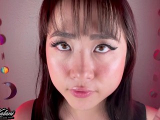 Cum on your Asian Girlfriend's Face & Tongue -ASMR JOI