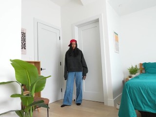 All Natural Big Titty Stepsis let me CUM ON HER TITS- Roxie Sinner