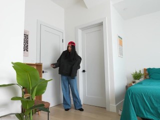 All Natural Big Titty Stepsis let me CUM ON HER TITS- Roxie Sinner