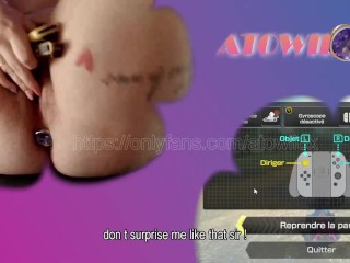 french gamer girl disturb by her follower on Mario kart (english subtittle)