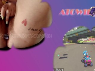 french gamer girl disturb by her follower on Mario kart (english subtittle)