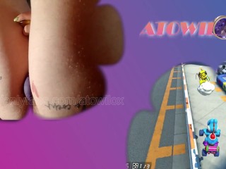 french gamer girl disturb by her follower on Mario kart (english subtittle)