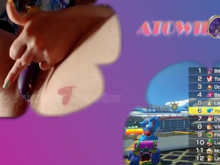 french gamer girl disturb by her follower on Mario kart (english subtittle)