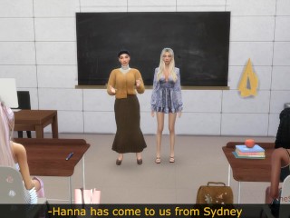 Mean girl fucks and scissors new girl in class