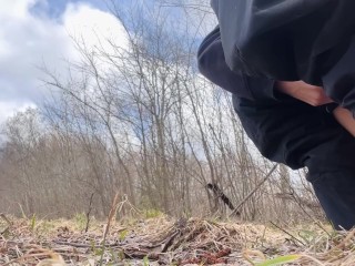 Wet Teen Splashes the Nature