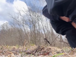 Wet Teen Splashes the Nature