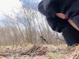 Wet Teen Splashes the Nature