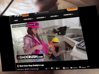 Juniper Ren please come on my Show by Hardick47👨‍💼 Bent Over Step Daddy's Lap - HD 1080p