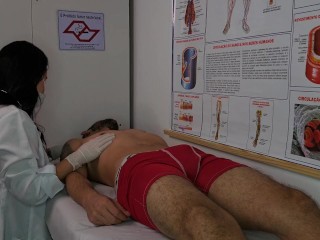 Slutty nurse gets turned on by patient's erection