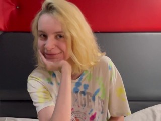 Fucked slutty student teen in the train