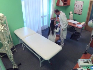 Sexy NURSE fucks the doctor and then fucks a FEMALE Patient - Fake Hospital