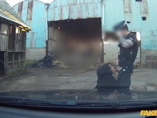 Cop Fucks Ebony in her BLACK ASS and then Cums on her Pretty Black Face - Fake Cop