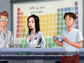 SCIENCE TEACHER MISS OKITA - Summertime Saga New Version Cookie jar Sex Animation Ep 14
