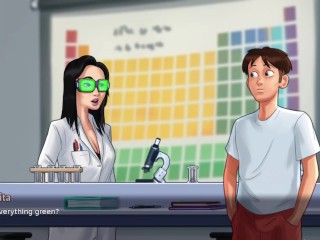 SCIENCE TEACHER MISS OKITA - Summertime Saga New Version Cookie jar Sex Animation Ep 14