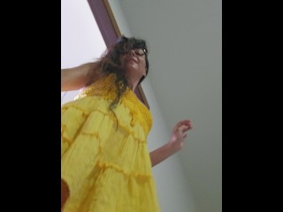 Bottle into Pussy and Risky Public Flashing on Hotel Corridors