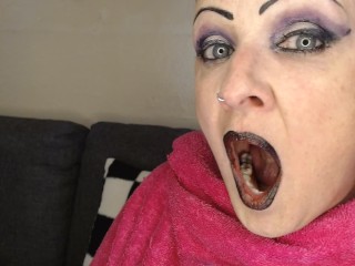 Anna Yawning Over and Over Big Wide Open Mouth Teary Eyed Tired