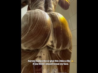 Survey: Thick big ass ebony Lily Blume wants to know if you'd like to see her cum face