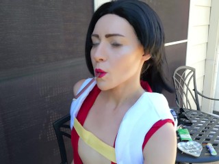 Momo Yaoyorozu Superhero Smoking JOI