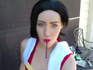 Momo Yaoyorozu Superhero Smoking JOI