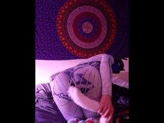 Bodysuit puppy petplay leash collar self bondage choker choke chain rope tail pup socks feet fetish