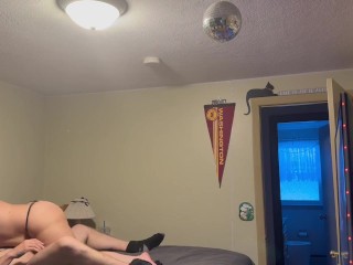 Caught jerking it so she did it for me