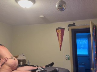 Caught jerking it so she did it for me