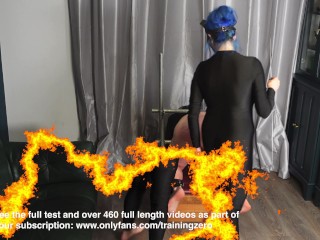 Training Zero Femdom Metal Cane Spanking my Bondage Slave Real Homemade Amateur Wife MILF Step Mom