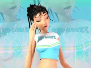 3DGSPOT - Tiny Trans Fucks With Giant Busty Trans! SPANISH SUBTITLES! 3D CARTOON PORN!