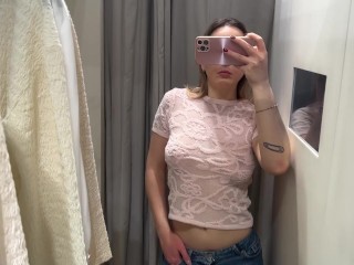 4K ZARA Transparent Tops Try On Haul See Through