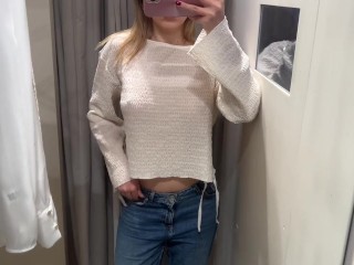 4K ZARA Transparent Tops Try On Haul See Through