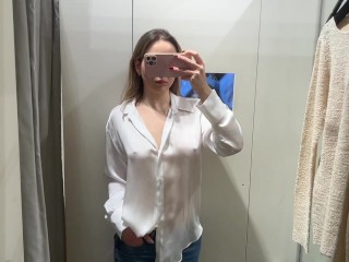 4K ZARA Transparent Tops Try On Haul See Through