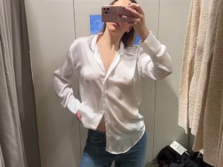 4K ZARA Transparent Tops Try On Haul See Through