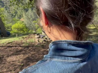 Mouth fucked on the mountainside part 1