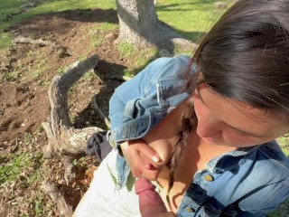 Mouth fucked on the mountainside part 1