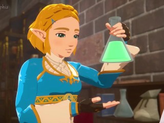 Beautiful Zelda Drank some vitality potion to ride Link's dick all day long
