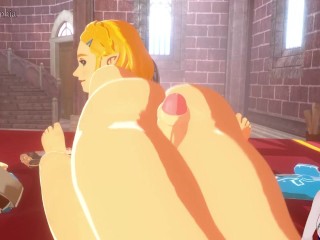 Beautiful Zelda Drank some vitality potion to ride Link's dick all day long