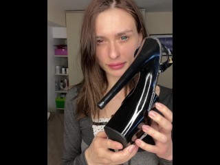 Lick My Shoe, Foot Worship – Mistress Latex Fetish POV