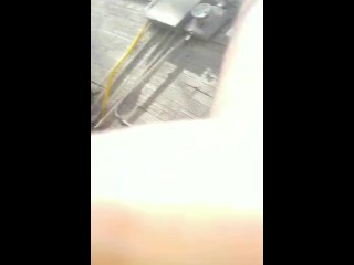 Huge pussy pissing outside