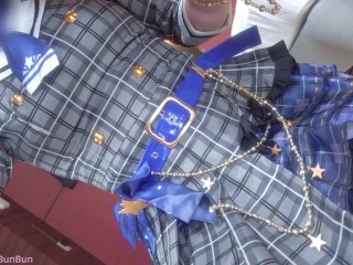 【ぶんコス】「イくイく出ちゃう出ちゃうぅ♡」玩具責めされて中イキ懇願💙某歌姫アイ◯ルと生中連続えっち♡