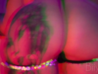 Playboy biiyla blue twerking bts photoshoot , thick bluehair woman