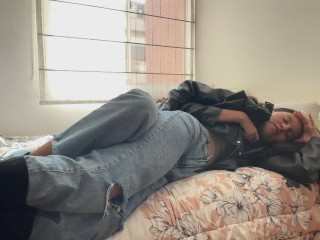 The two friends fuck in leather jackets