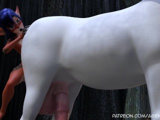 Centaur Things 3 - Rise of The Doe! - A Futanari Doe Visits Fira To Learn The Art of BREEDING!!!